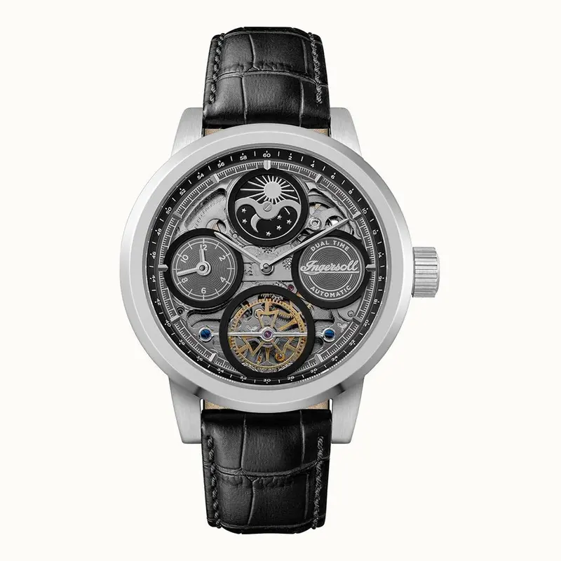 Ingersoll The Arc Gents Automatic Black Leather Watch I16001 1