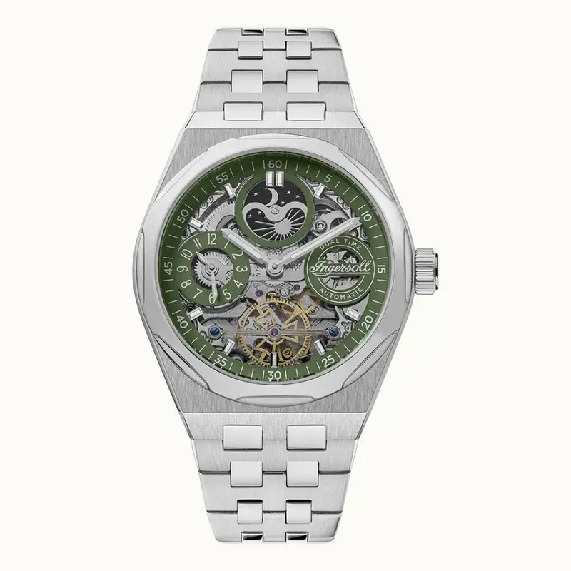 Ingersoll The Broadway Dual Time Automatic Stainless Steel Men's Watch I12905 1