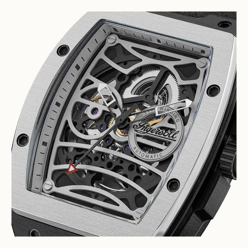 Ingersoll The Challenger Skeleton Dial Black Rubber Strap Men Watch I12306 2