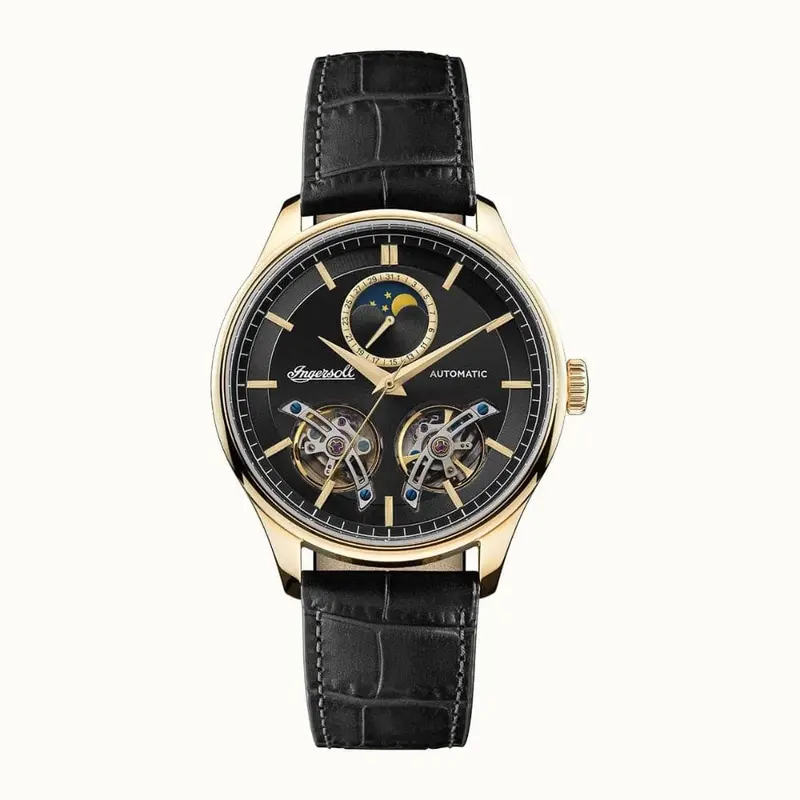 Ingersoll The Chord I07202 Black Leather Strap Men's Watch 1