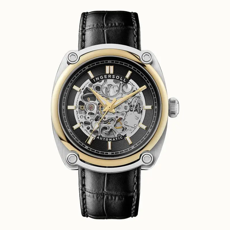 Ingersoll The Michigan Automatic Black Leather Strap Men Watch I13301 1