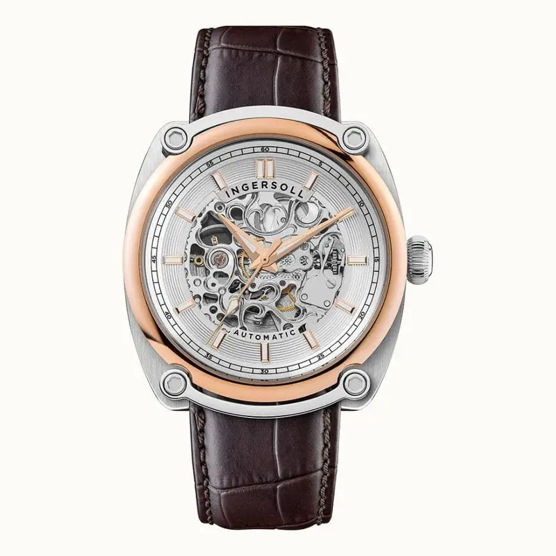 Ingersoll The Michigan Automatic Brown Leather Strap Men Watch I13302 1