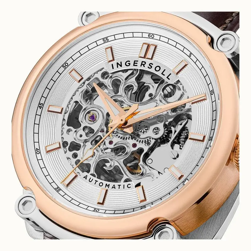 Ingersoll The Michigan Automatic Brown Leather Strap Men Watch I13302 2