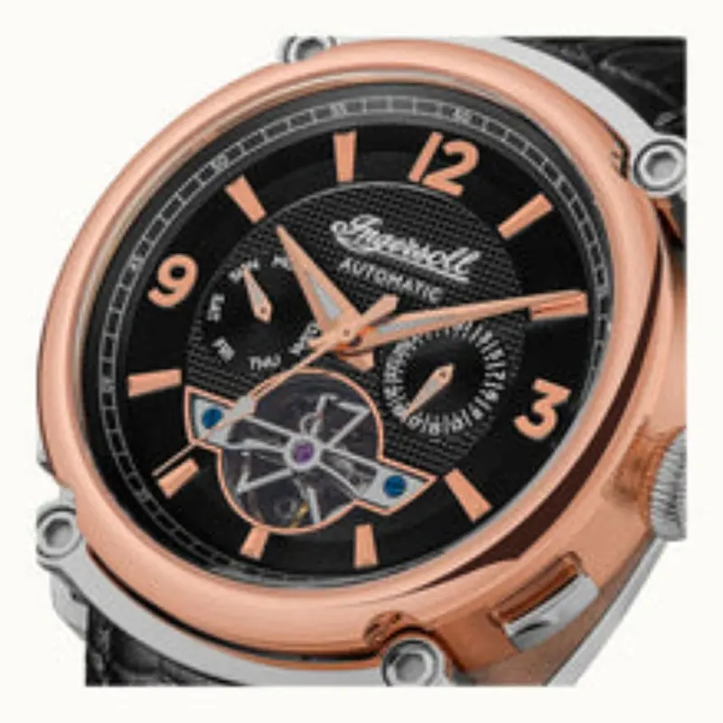 Ingersoll The Michigan Automatic I01102b Black Leather Strap Men's Watch 2