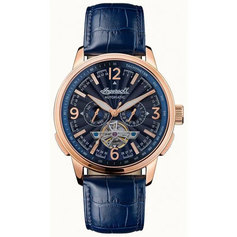Ingersoll The Regent Automatic I00301b Blue Leather Strap Men's Watch 1