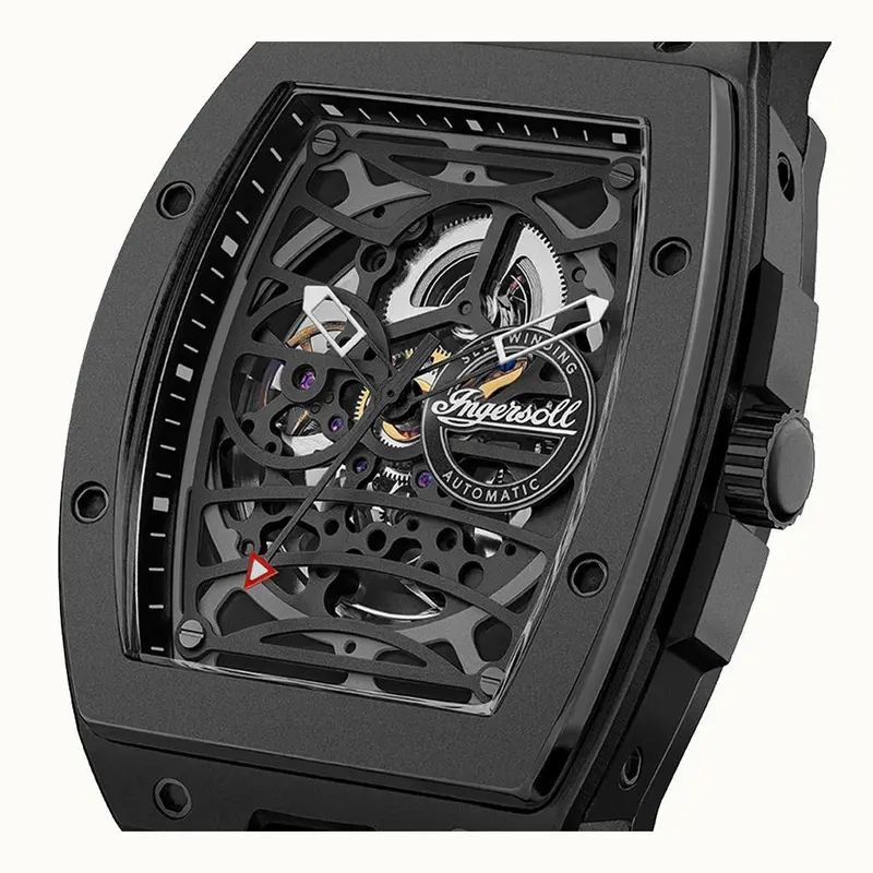 Ingersoll The Rim Gents Automatic Black Pu Strap Watch I16201 2