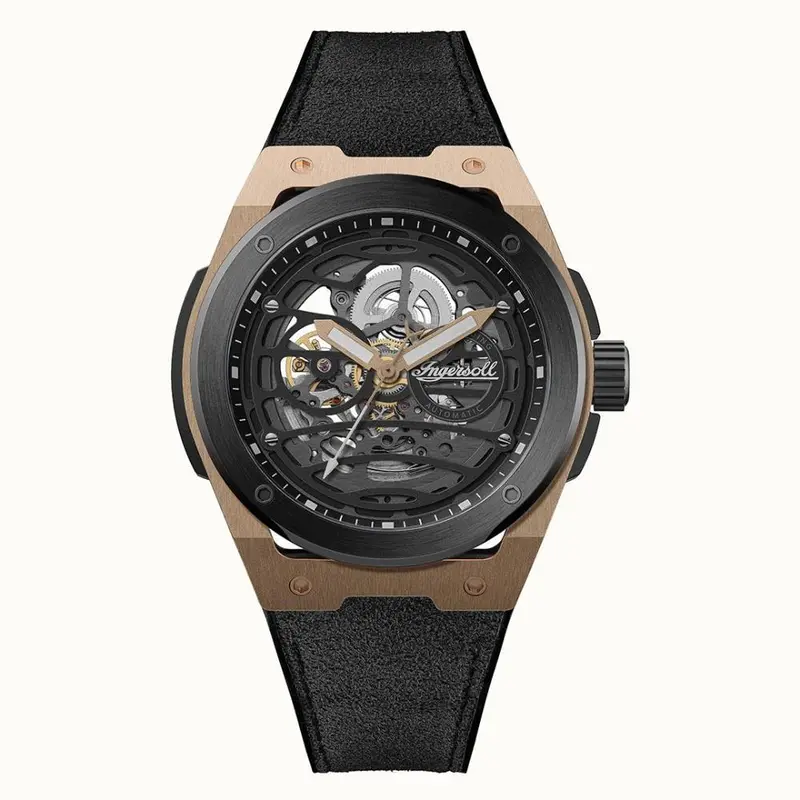 Ingersoll The Springfield Automatic Black Pu Strap Men's Watch I15202 1