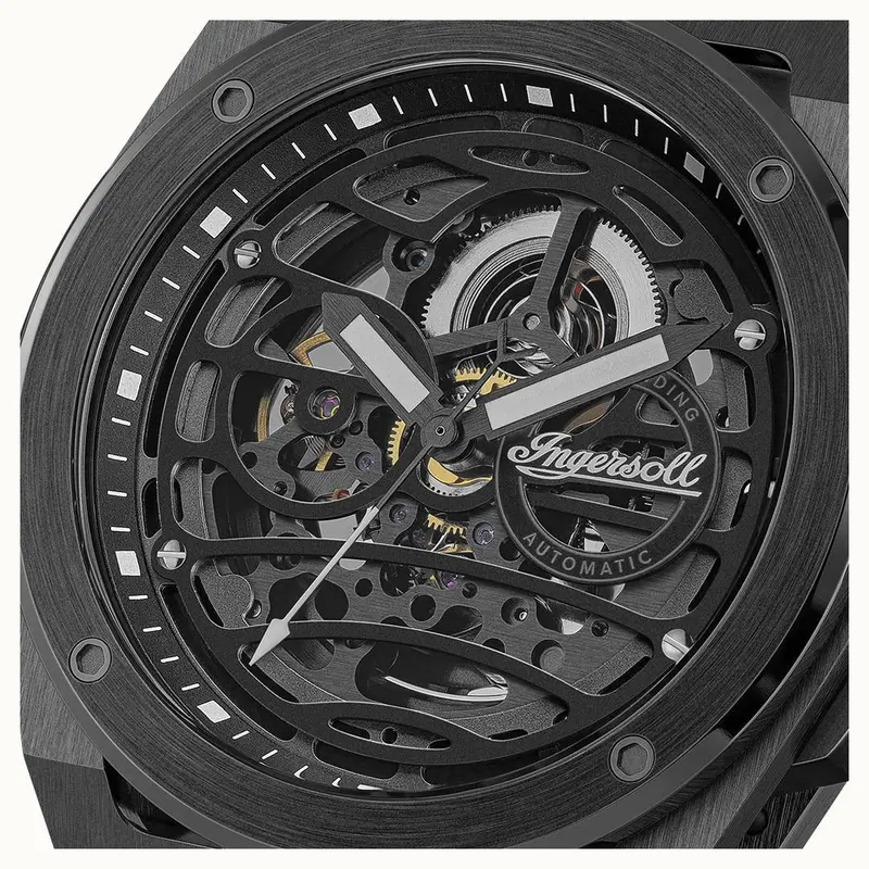 Ingersoll The Springfield Automatic Black Pu Strap Watch I15201 2