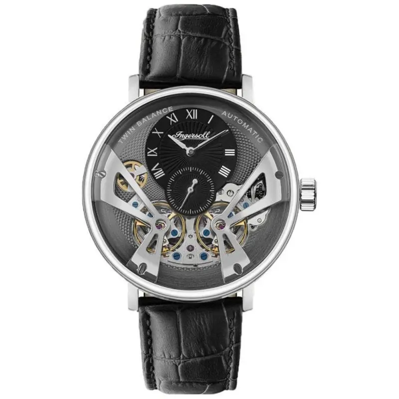 Ingersoll The Tennessee Automatic Black Leather Strap Men Watch I13103 1
