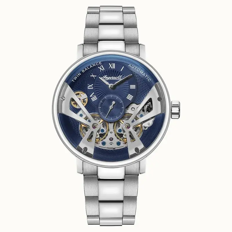 Ingersoll The Tennessee Automatic Blue Dial Stainless Steel Men's Watch I13104 1