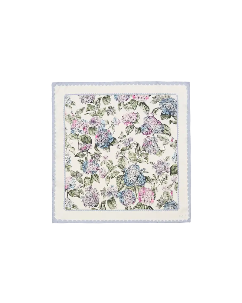Ivory Hydrangea Square Scarf 1