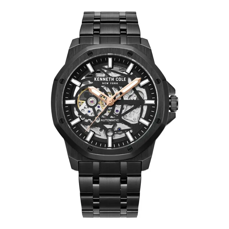 Kenneth Cole Automatic Black Stainless Steel Men Watch Kcwgl2232904 1
