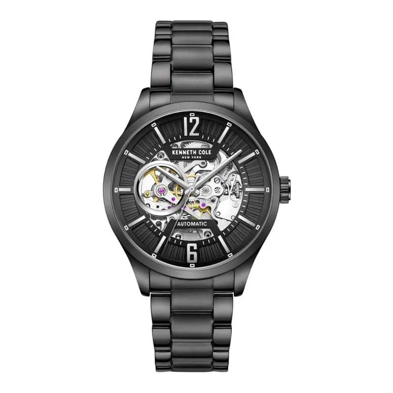 Kenneth Cole Automatic Black Stainless Steel Unisex Watch Kcwgl2232505 1