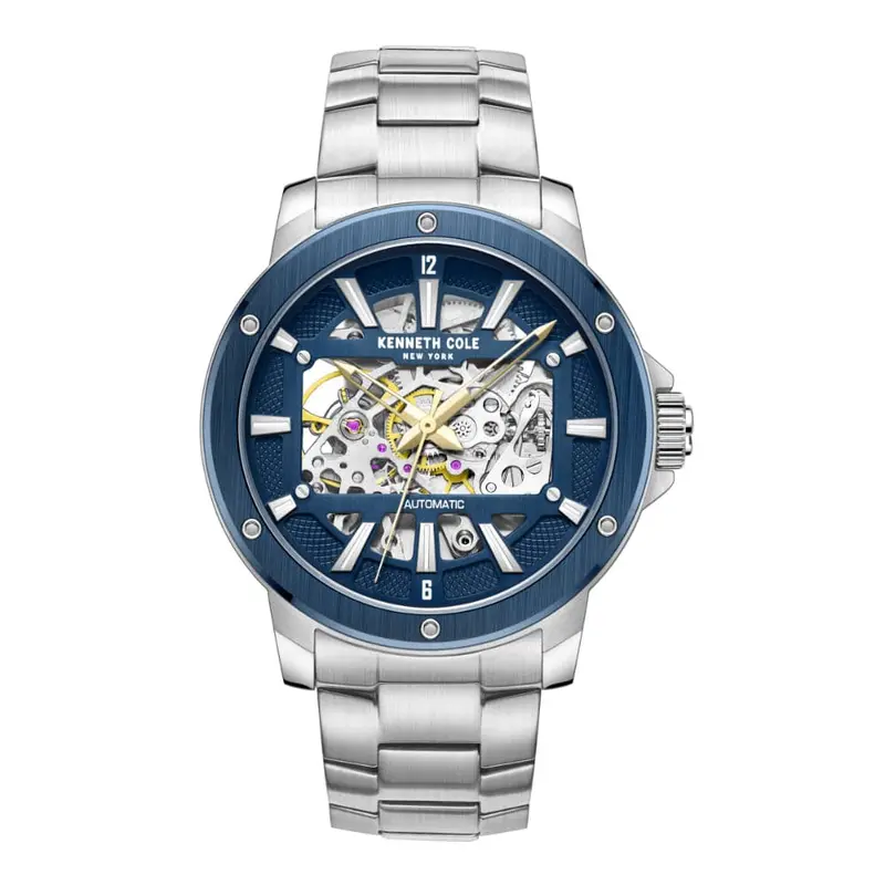 Kenneth Cole Automatic Blue Dial Stainless Steel Men Watch Kcwgl2237903 1