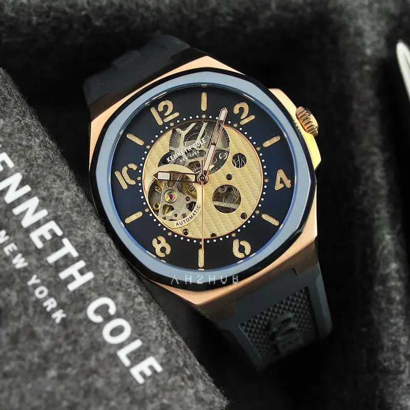 Kenneth Cole Automatic Blue Silicone Strap Men Watch Kcwgr2233101 1