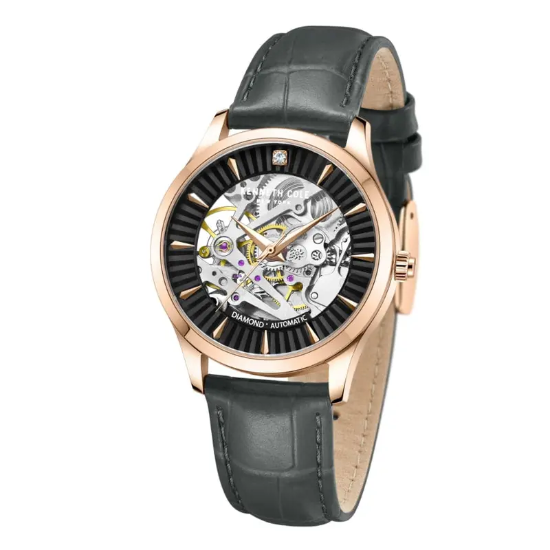 Kenneth Cole Black Dial With Black Leather Strap Unisex Watch Kcwle2235502 2