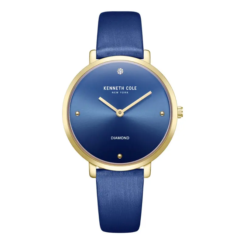 Kenneth Cole Blue Dial With Blue Leather Women Watch Kcwla2237001 1