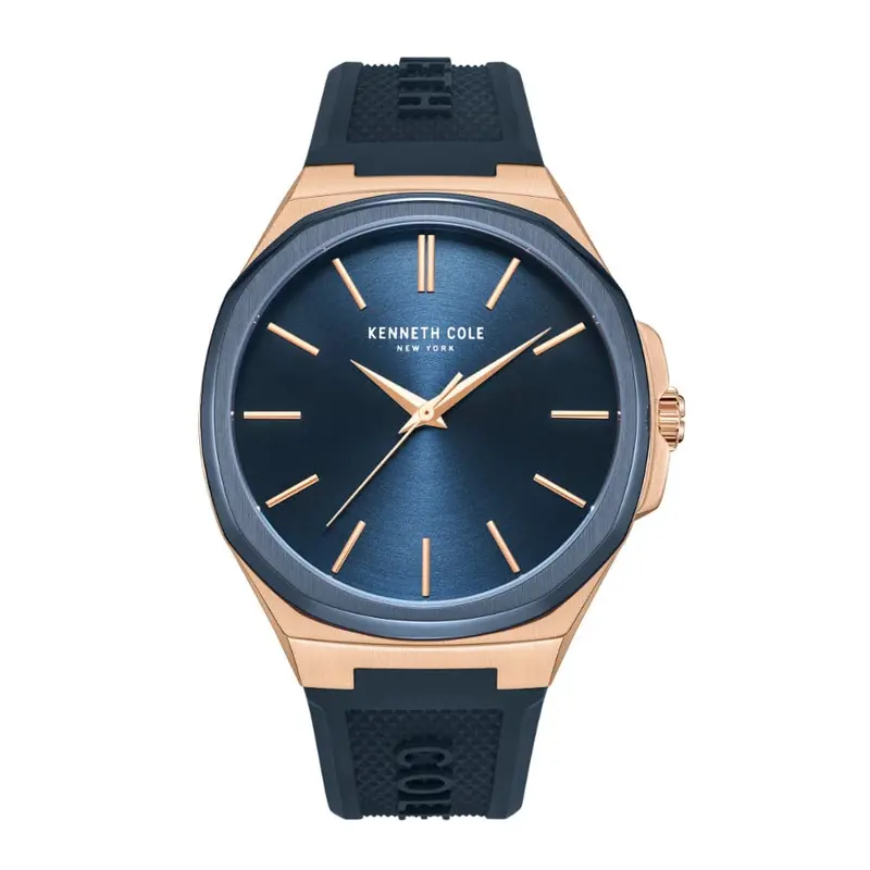 Kenneth Cole Blue Dial With Blue Silicone Unisex Watch Kcwgm2233803 1