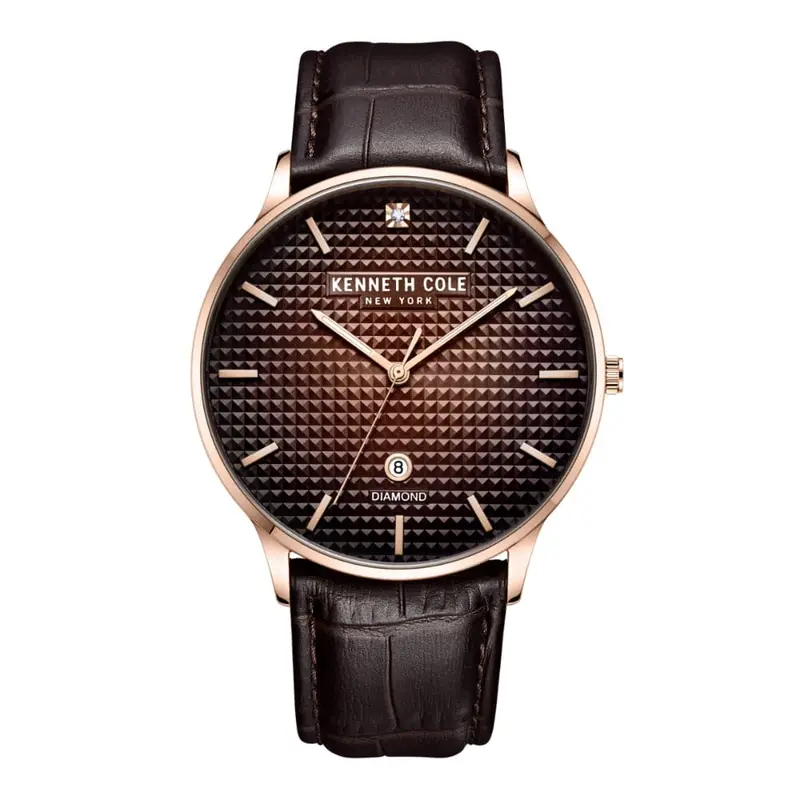 Kenneth Cole Brown Leather Unisex Watch Kcwgb2233503 1