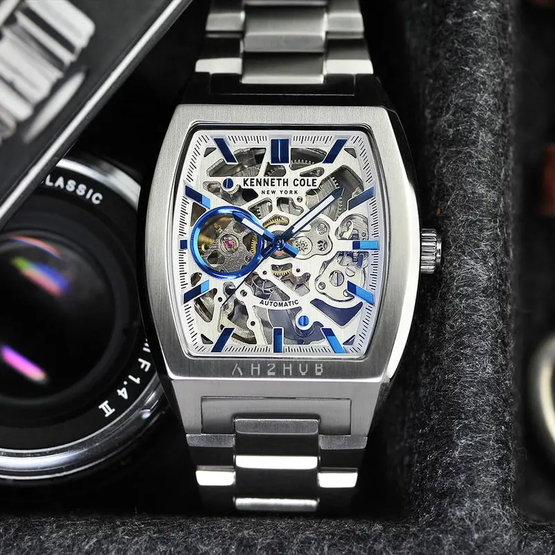 Kenneth Cole New York Automatic Silver Stainless Steel Strap Men Watch Kcwgl0013806 1