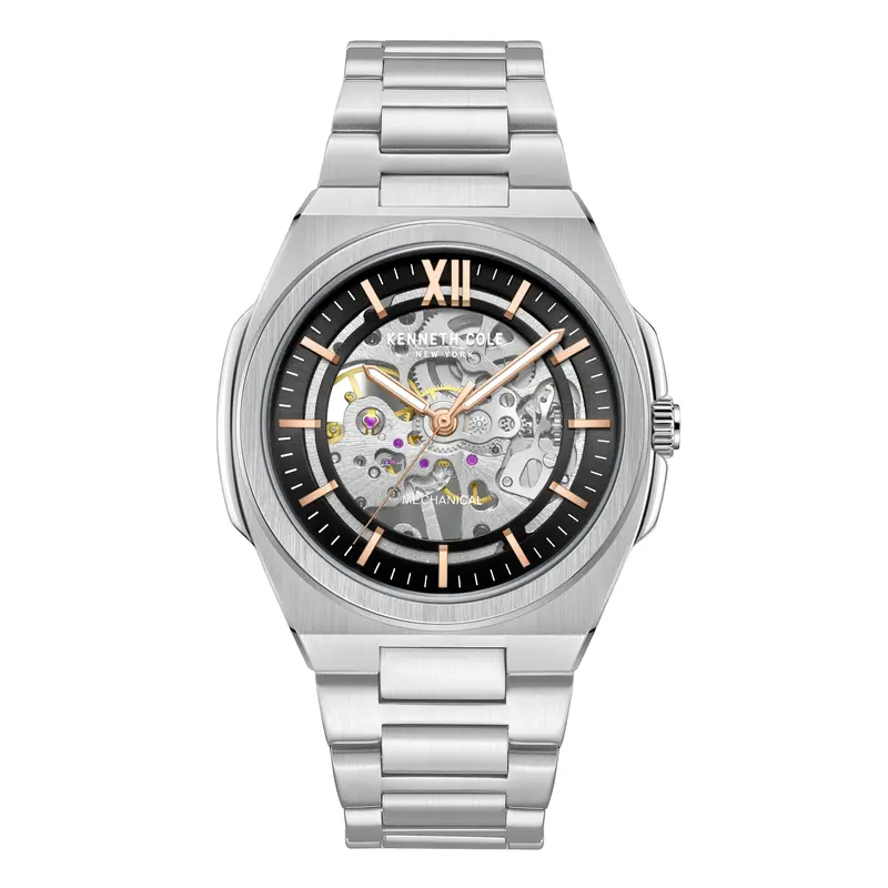 Kenneth Cole New York Automatic Silver Stainless Steel Strap Men Watch Kcwgl0014001 1