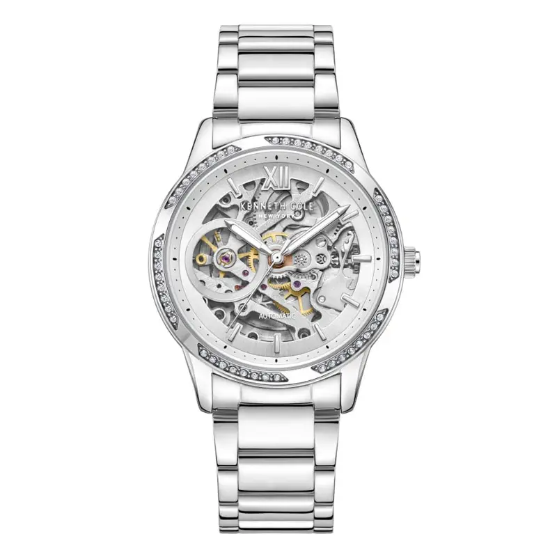 Kenneth Cole New York Automatic Silver Stainless Steel Strap Women Watch Kcwll0016401 1