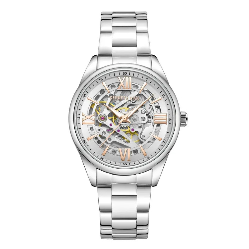 Kenneth Cole New York Automatic Silver Stainless Steel Strap Women Watch Kcwll0016701 1