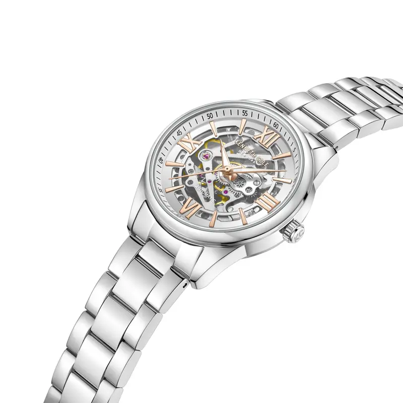 Kenneth Cole New York Automatic Silver Stainless Steel Strap Women Watch Kcwll0016701 2