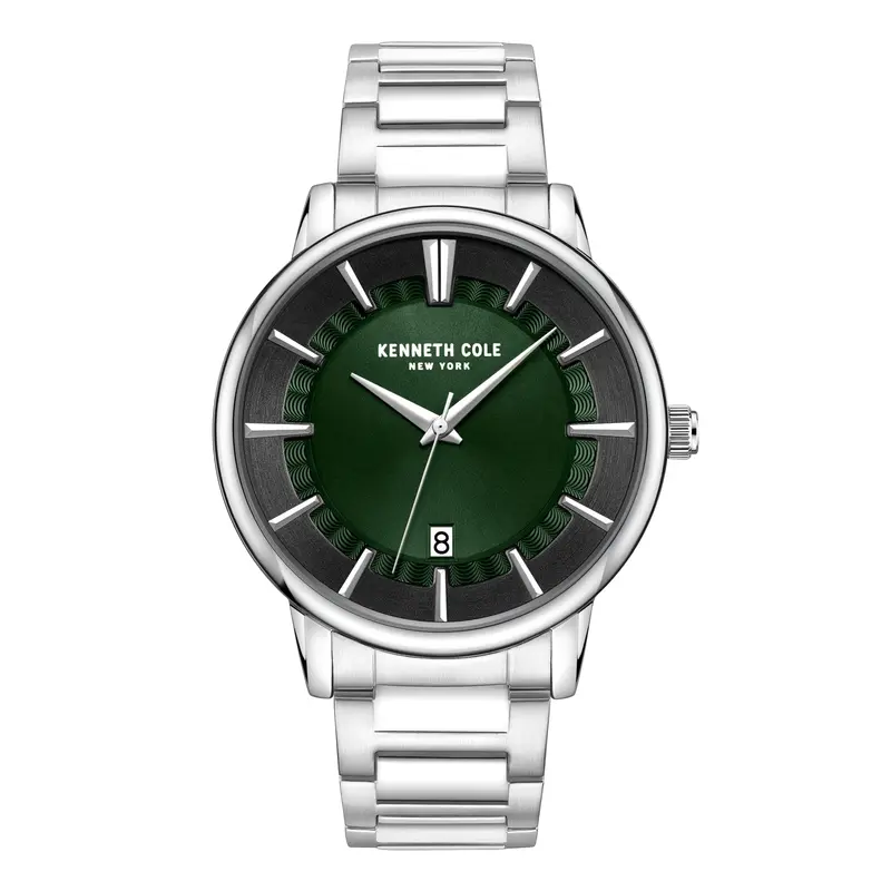 Kenneth Cole New York Green Dial Silver Stainless Steel Strap Men Watch Kcwgh0014101 1