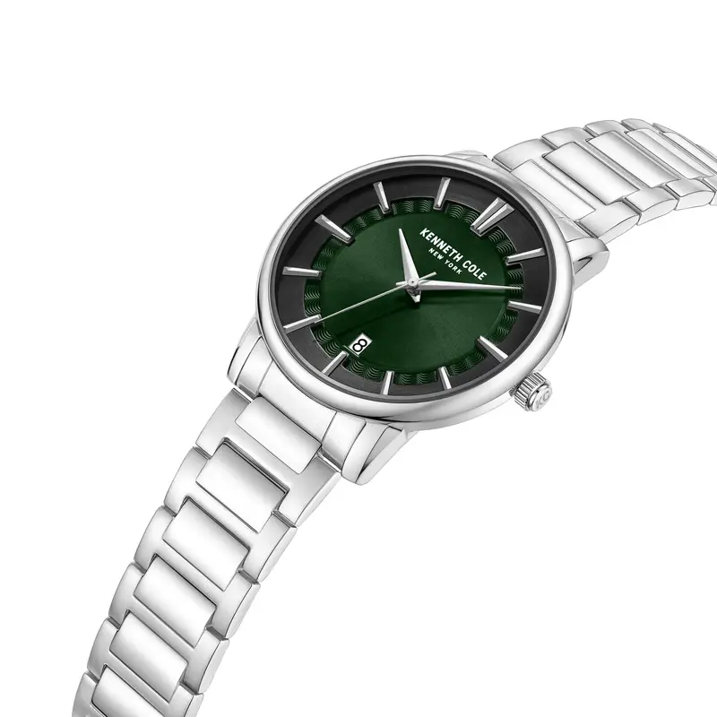 Kenneth Cole New York Green Dial Silver Stainless Steel Strap Men Watch Kcwgh0014101 2