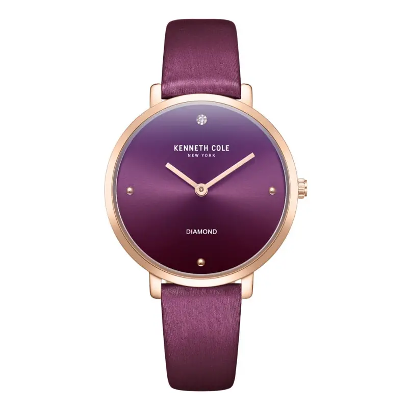 Kenneth Cole Purple Dial With Purple Leather Women Watch Kcwla2237002 1