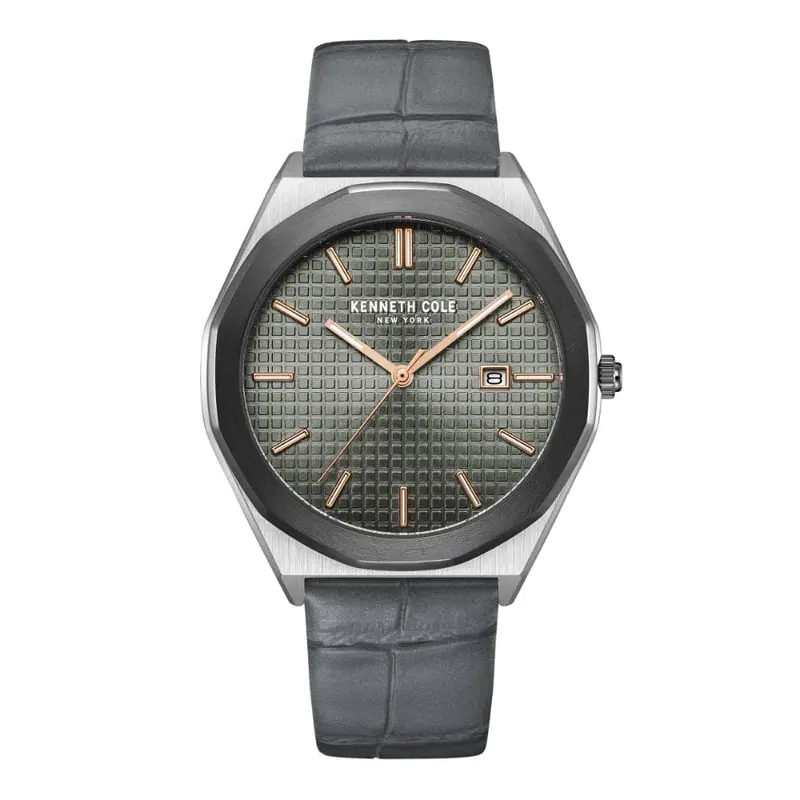 Kenneth Cole Quartz Black Leather Unisex Watch Kcwgb2234202 1
