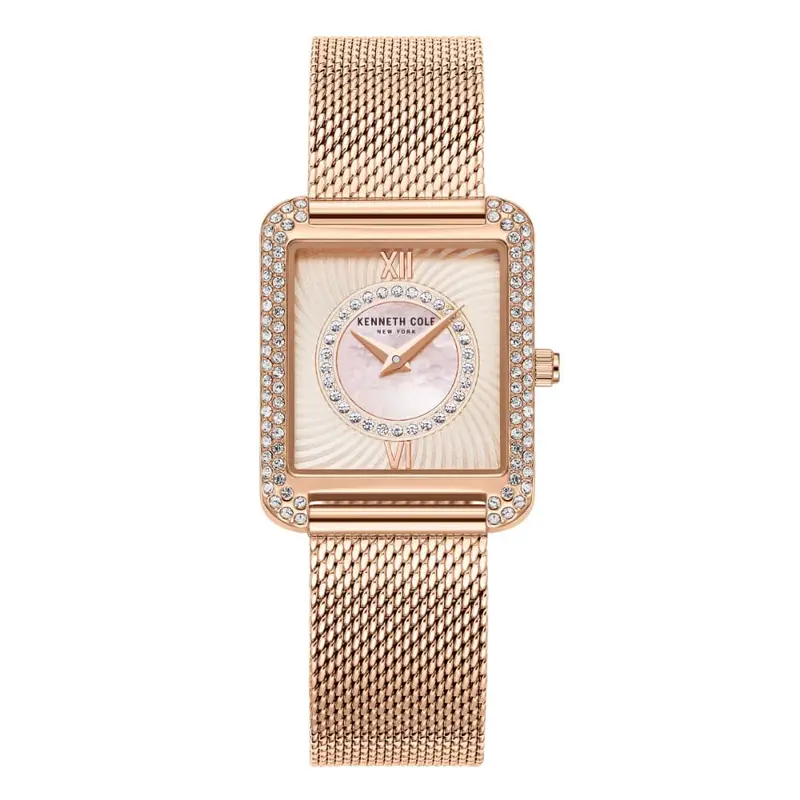 Kenneth Cole Rose Gold Dial With Rose Gold Mesh Strap Women Watch Kcwlg2238002 1