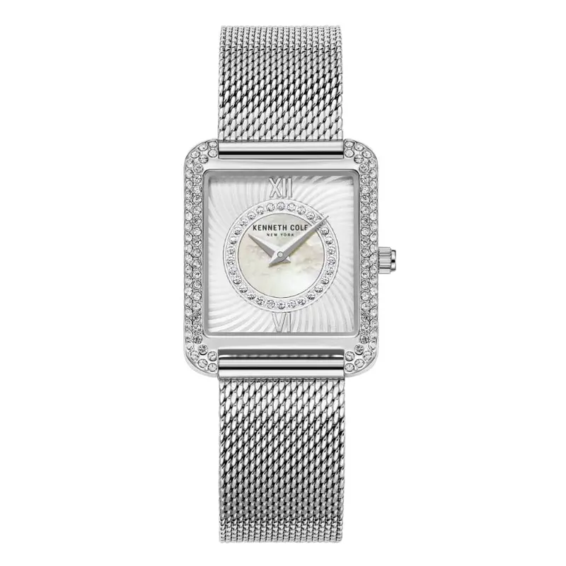 Kenneth Cole Silver Dial With Silver Mesh Strap Women Watch Kcwlg2238001 1