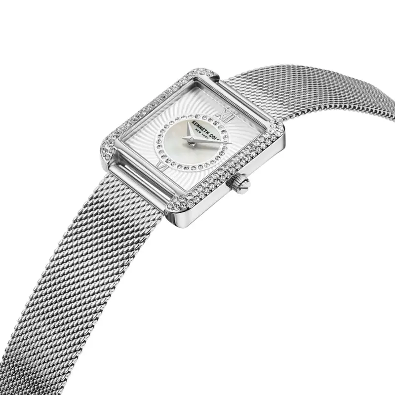 Kenneth Cole Silver Dial With Silver Mesh Strap Women Watch Kcwlg2238001 2