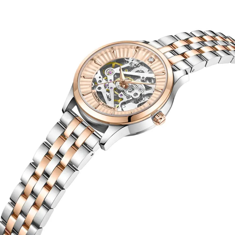 Kenneth Cole Skeleton Dial With 2 Tone Stainless Steel Men Watch Kcwll2235506 2