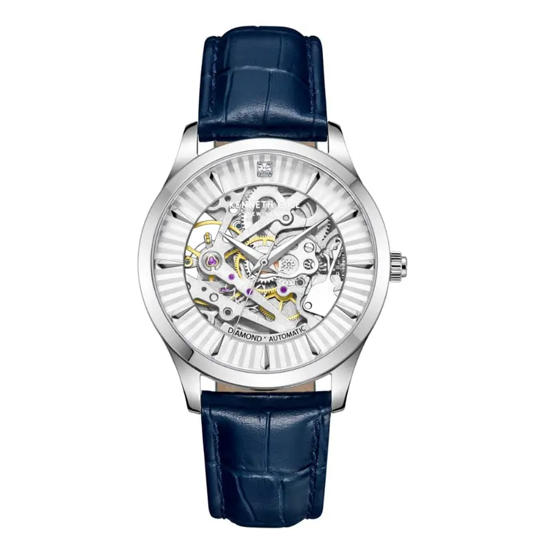 Kenneth Cole White Dial With Blue Leather Unisex Watch Kcwle2235501 1