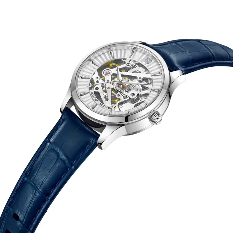 Kenneth Cole White Dial With Blue Leather Unisex Watch Kcwle2235501 2