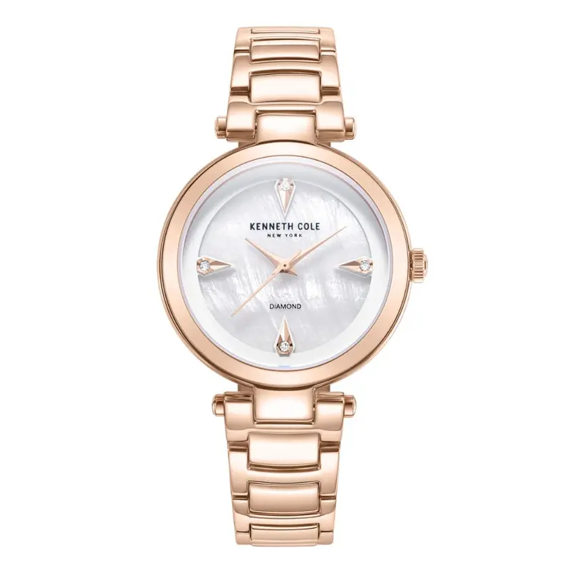 Kenneth Cole White Dial With Rose Gold Stainless Steel Women Watch Kcwlg2236304 1