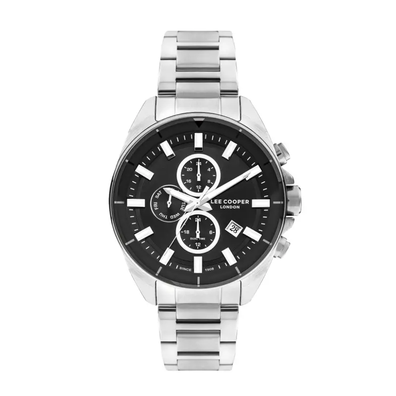 Lee Cooper Black Dial Silver Stainless Steel Strap Men's Watch Lc07830.350 1