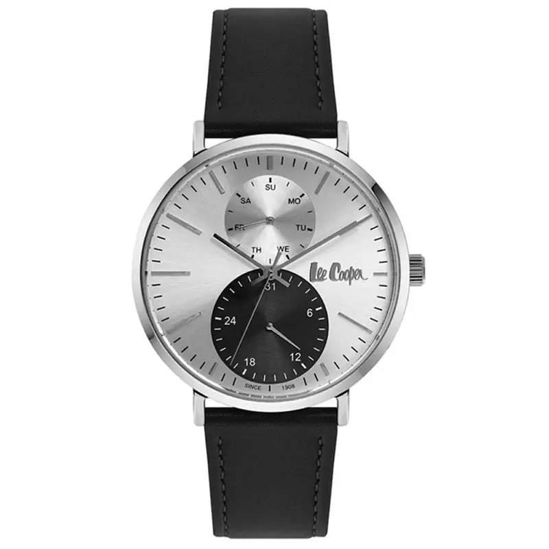 Lee Cooper Black Leather Strap Men Watch Lc06963.331 1