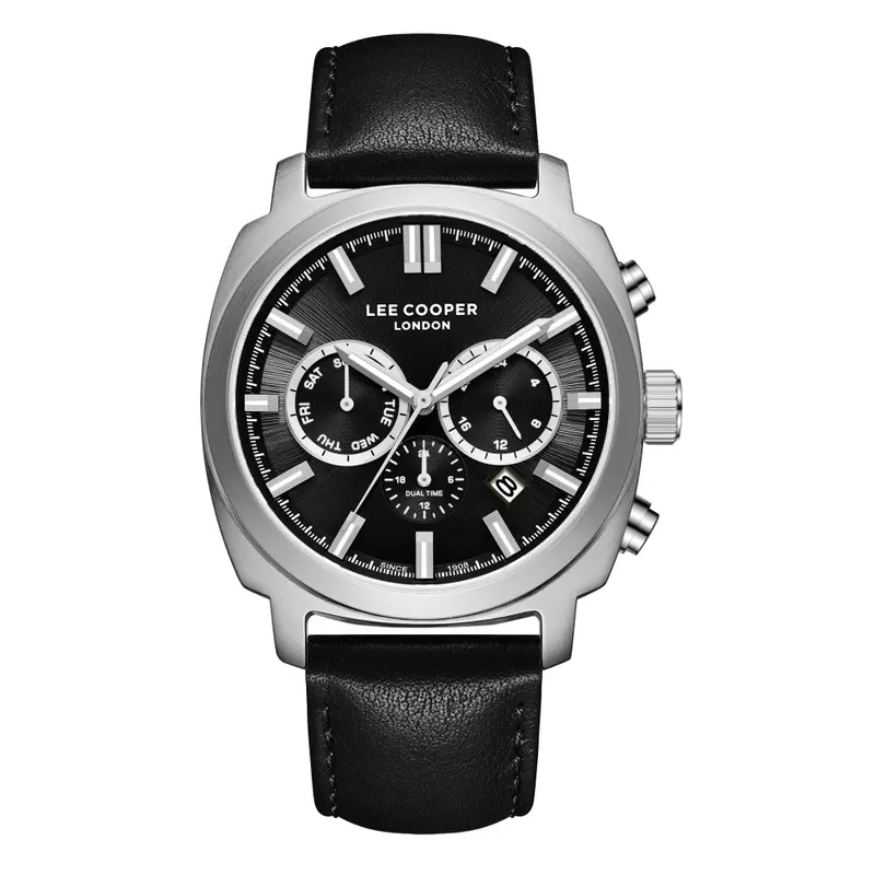 Lee Cooper Black Leather Strap Men Watch Lc08172.351 1