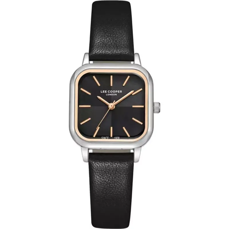 Lee Cooper Black Leather Strap Women Watch Lc08152.351 1