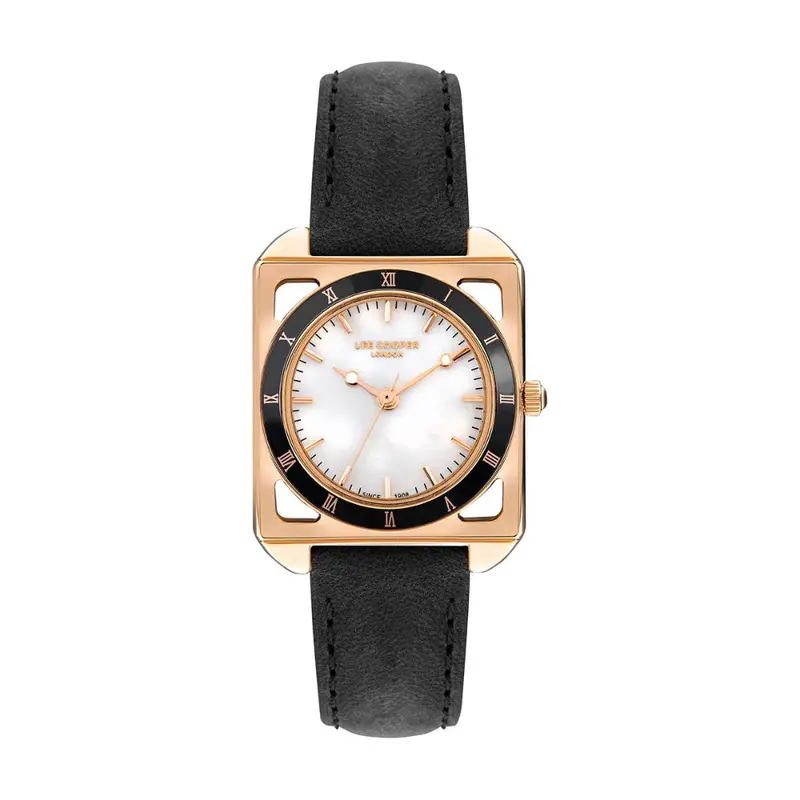 Lee Cooper Black Leather Strap Women's Watch Lc07927.421 1