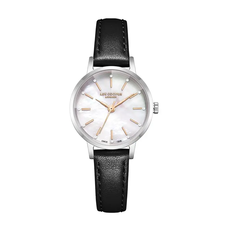 Lee Cooper Black Leather Strap Women's Watch Lc08242.331 1