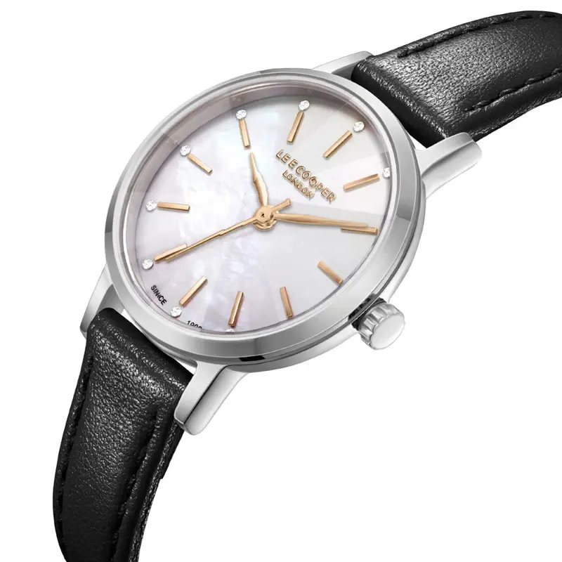 Lee Cooper Black Leather Strap Women's Watch Lc08242.331 2
