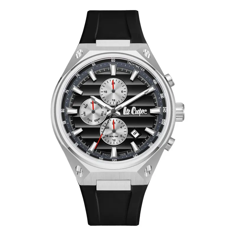 Lee Cooper Black Silicon Strap Men Watch Lc08063.351 1