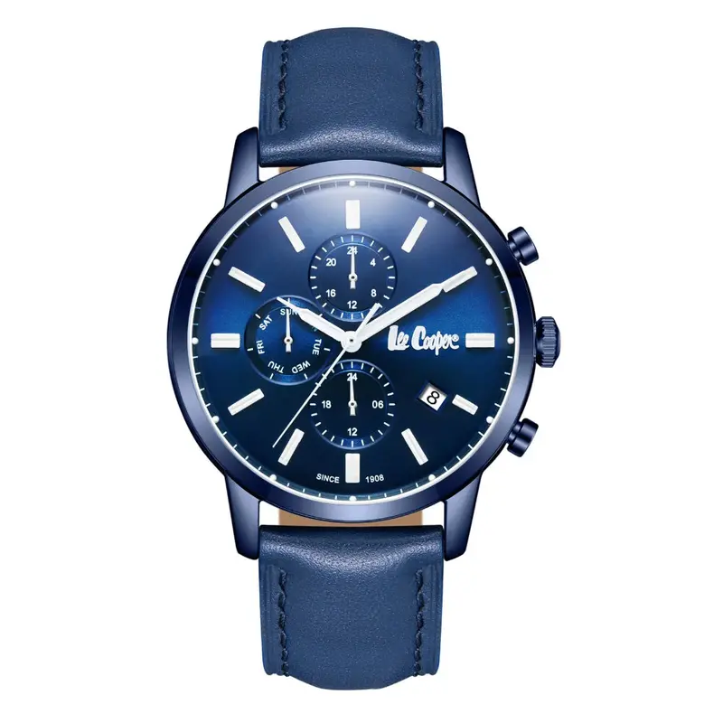 Lee Cooper Blue Dial Leather Strap Men's Watch Lc08085.999 1