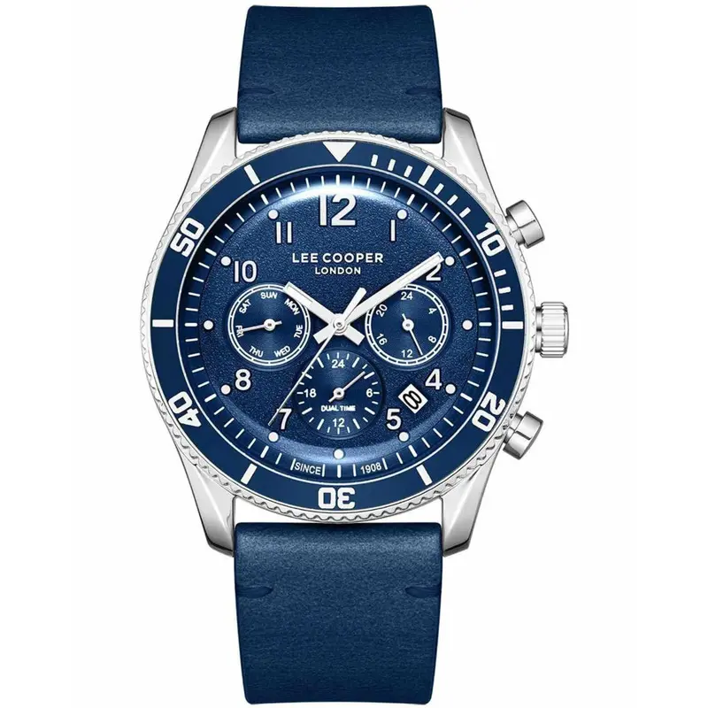 Lee Cooper Blue Dial Leather Strap Men's Watch Lc08260.399 1