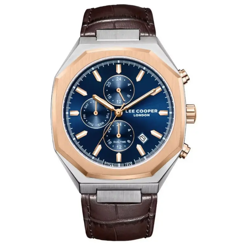 Lee Cooper Brown Leather Strap Men Watch Lc08168.594 1